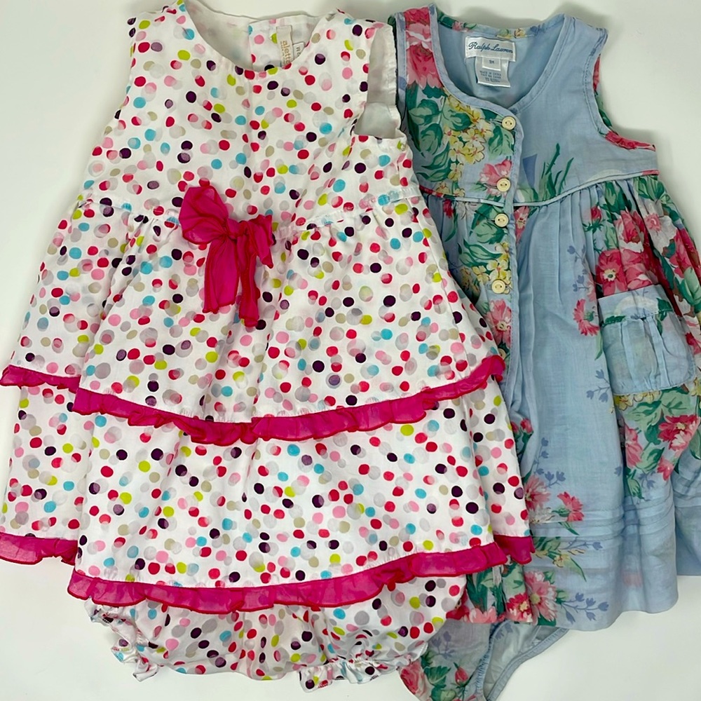 Little girl dresses, Ralph Lauren 9M, Aletta 12M
